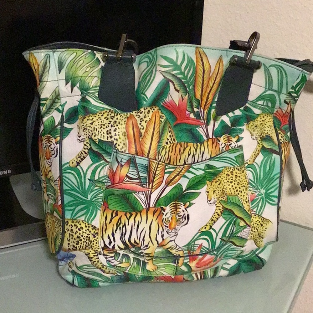 Sharif Hand Painted Leather Bag - Picture 1 of 9